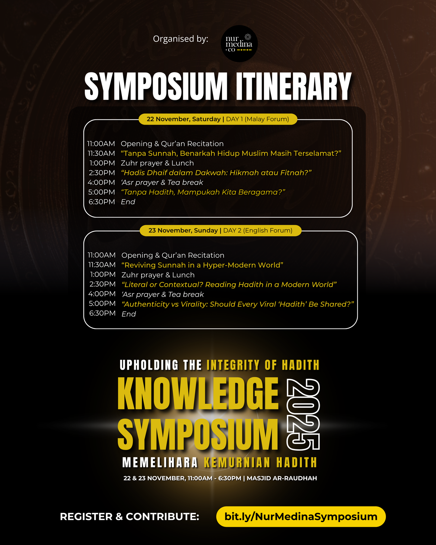 Knowledge Symposium 2025 : Upholding the Integrity of Hadith